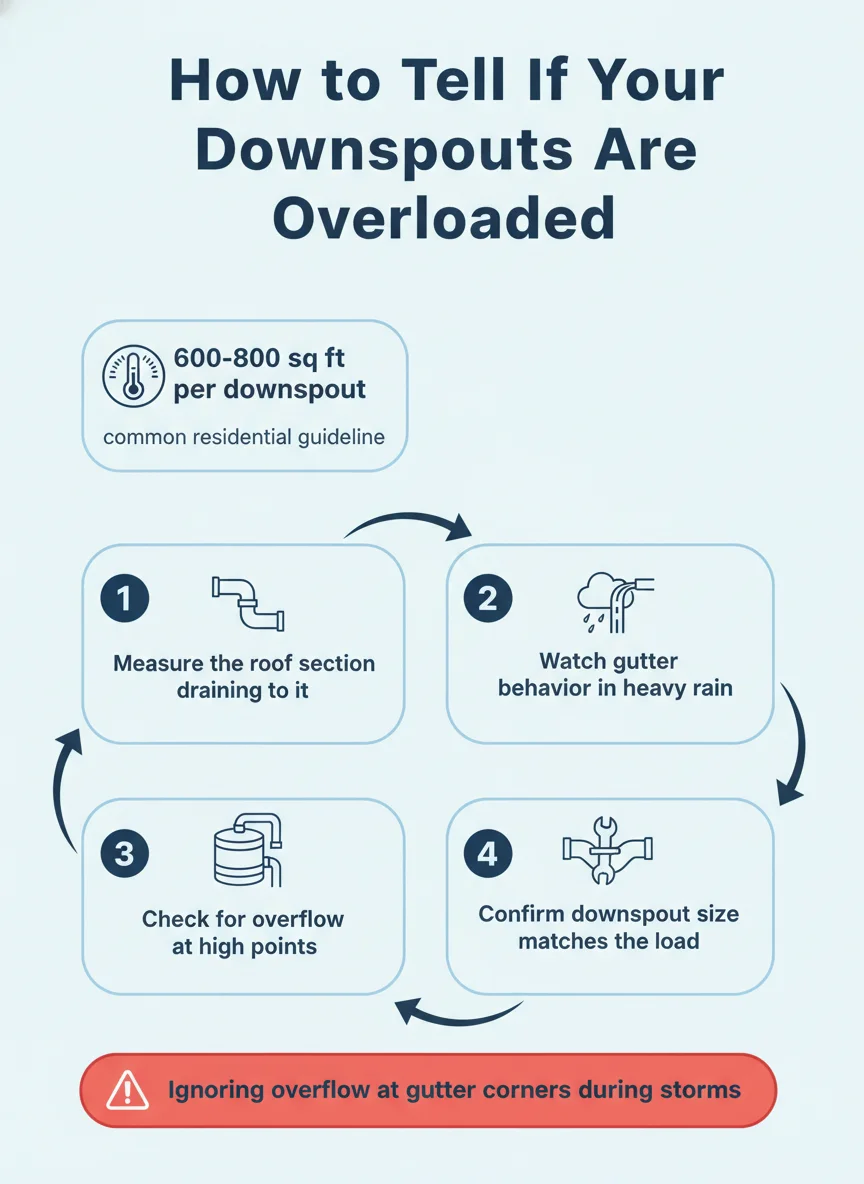 How to Tell If Your Downspouts Are Overloaded