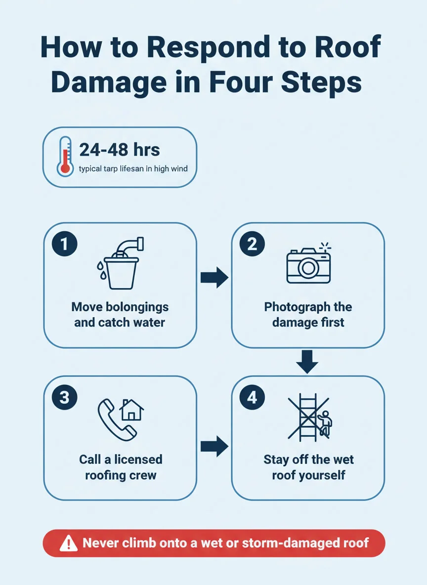 How to Respond to Roof Damage in Four Steps