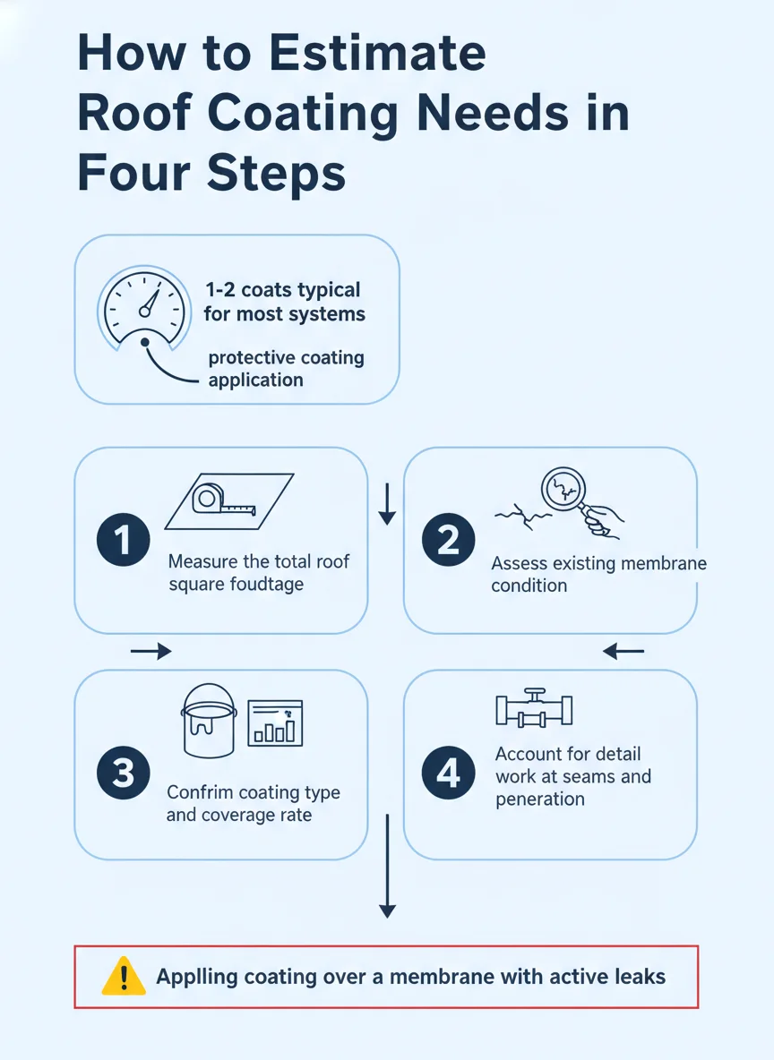 How to Estimate Roof Coating Needs in Four Steps