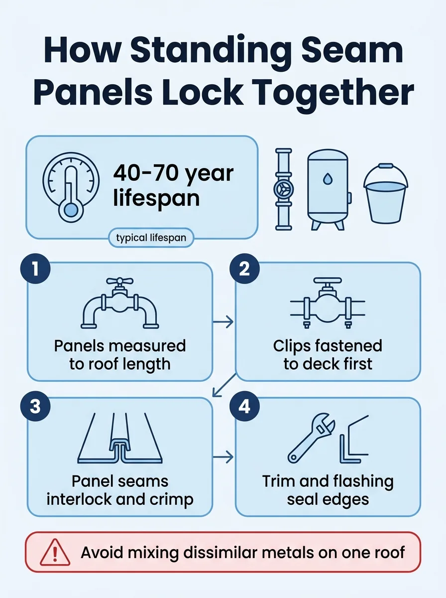 How Standing Seam Panels Lock Together