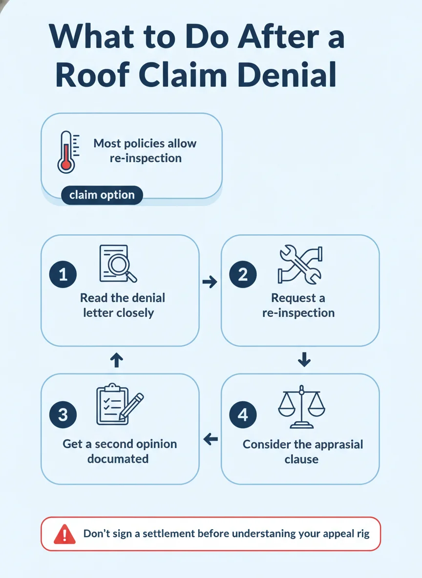 What to Do After a Roof Claim Denial