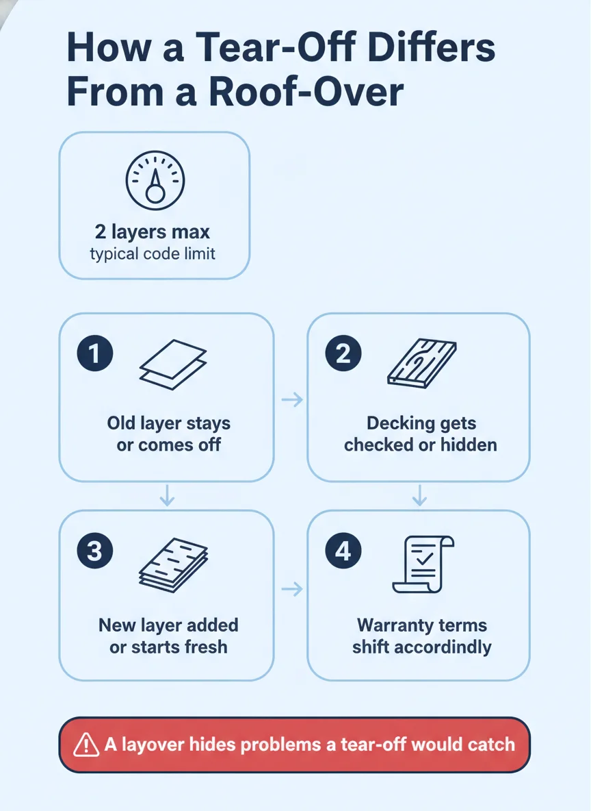 How a Tear-Off Differs From a Roof-Over
