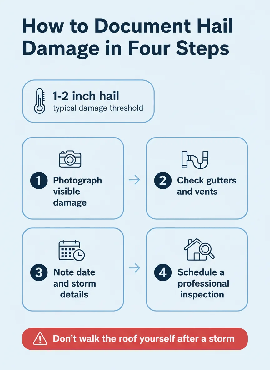 How to Document Hail Damage in Four Steps