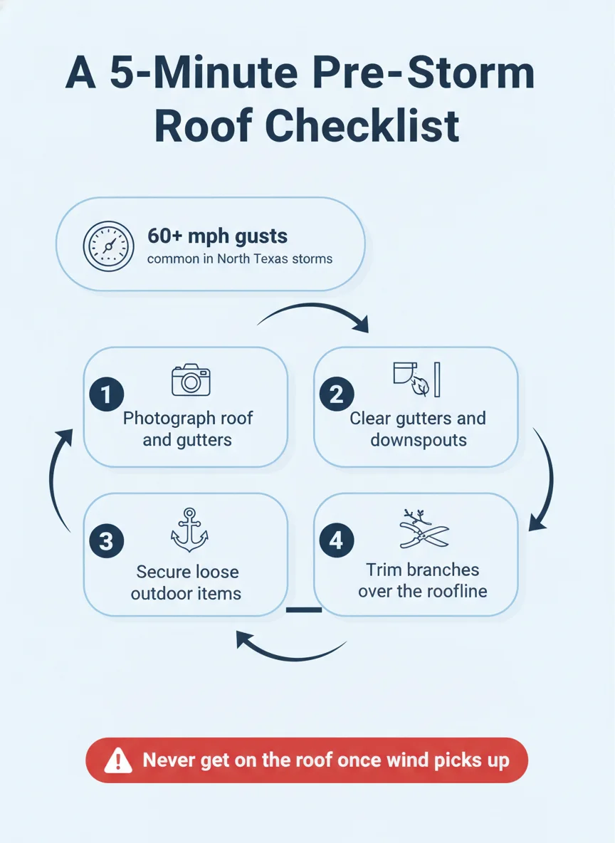A 5-Minute Pre-Storm Roof Checklist