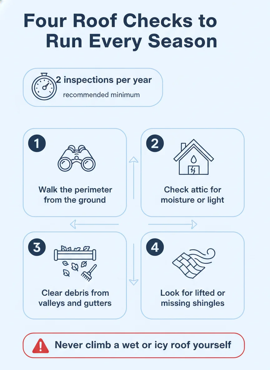 Four Roof Checks to Run Every Season