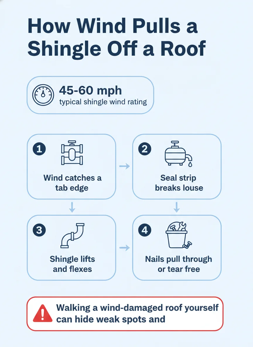 How Wind Pulls a Shingle Off a Roof