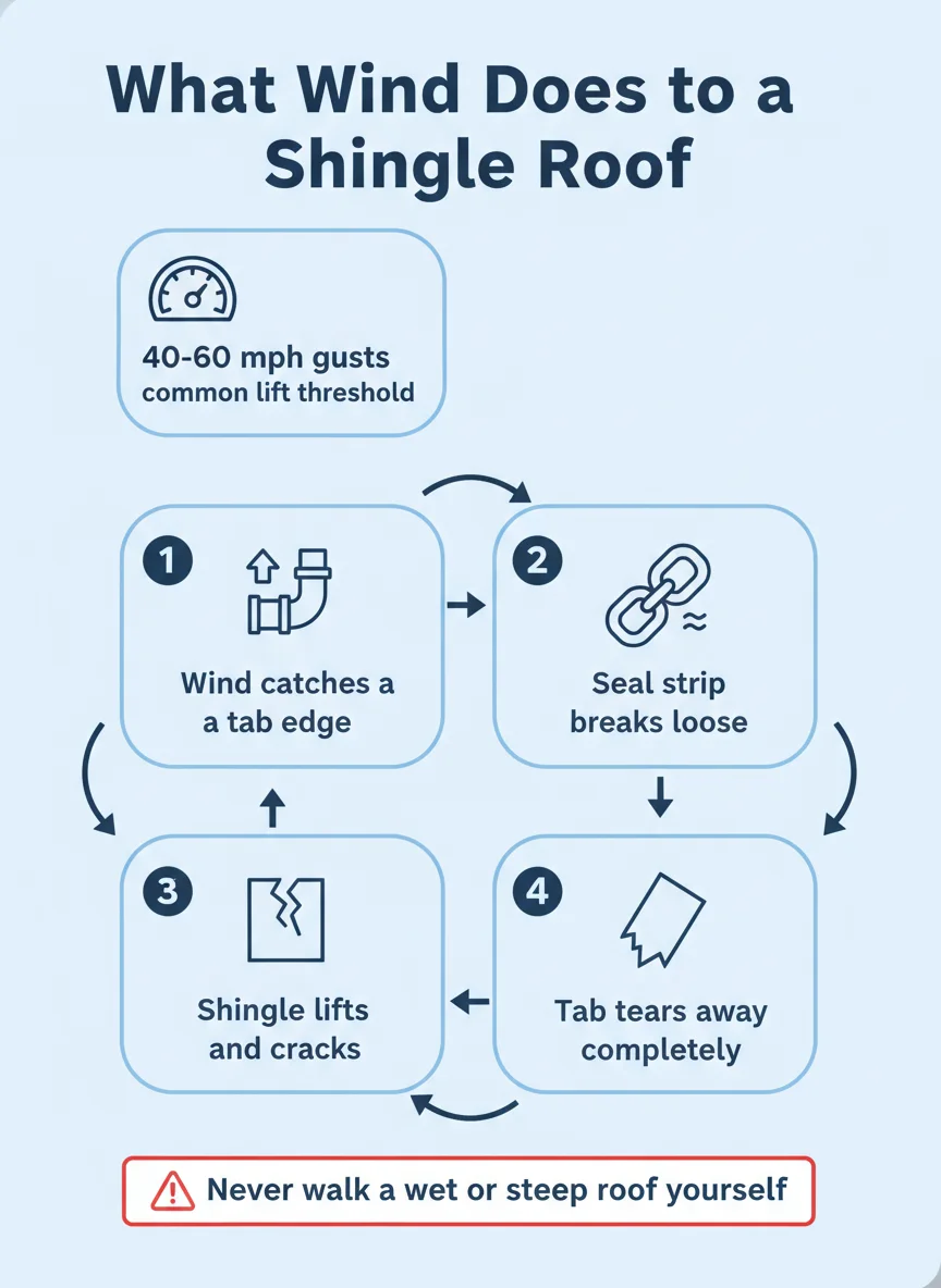 What Wind Does to a Shingle Roof