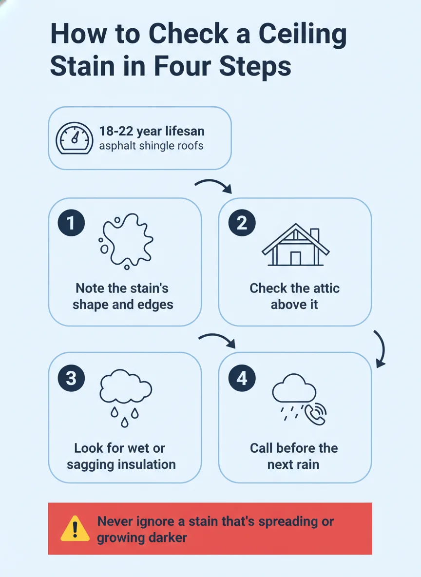 How to Check a Ceiling Stain in Four Steps