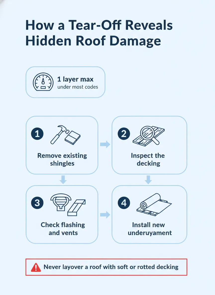 How a Tear-Off Reveals Hidden Roof Damage