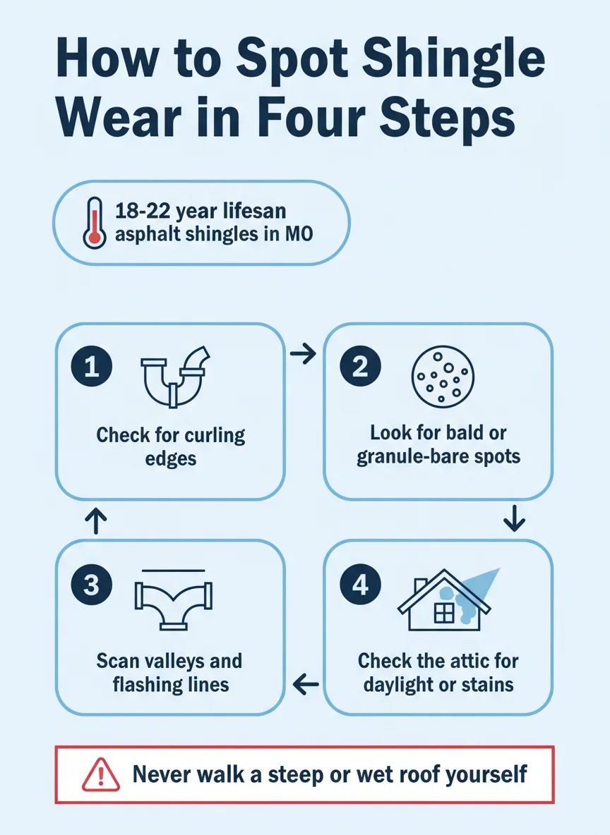 How to Spot Shingle Wear in Four Steps
