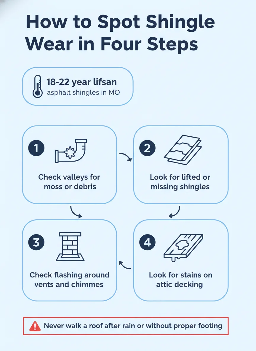 How to Spot Shingle Wear in Four Steps