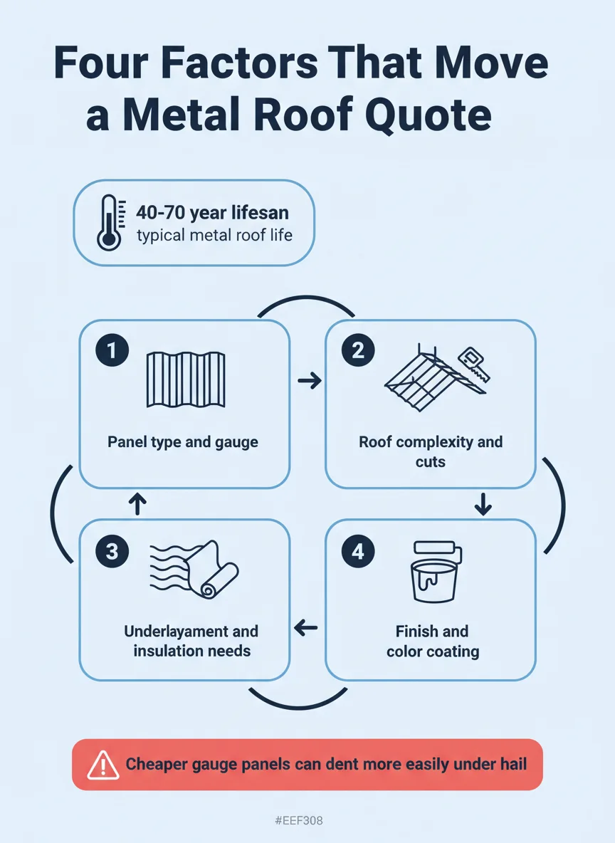 Four Factors That Move a Metal Roof Quote