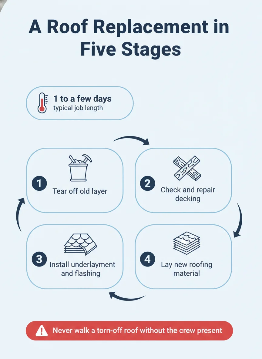 A Roof Replacement in Five Stages
