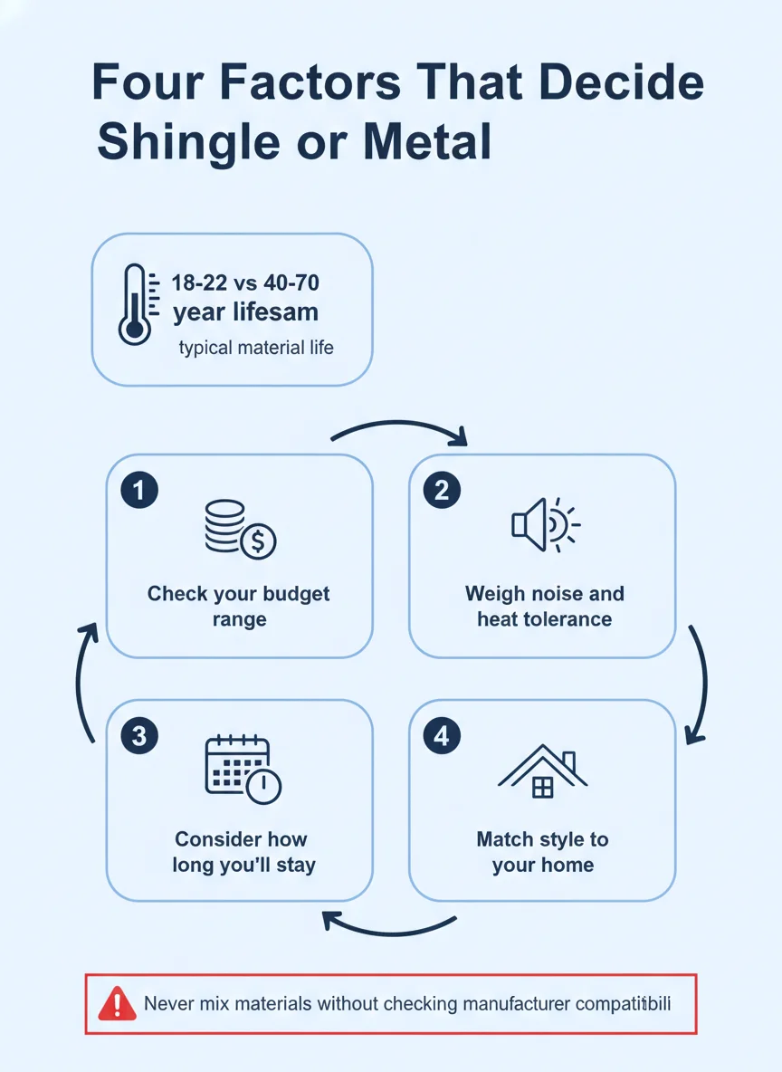 Four Factors That Decide Shingle or Metal