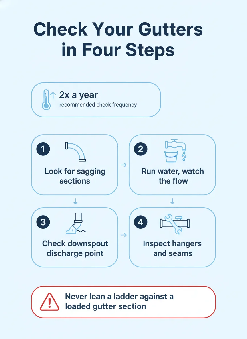 Check Your Gutters in Four Steps