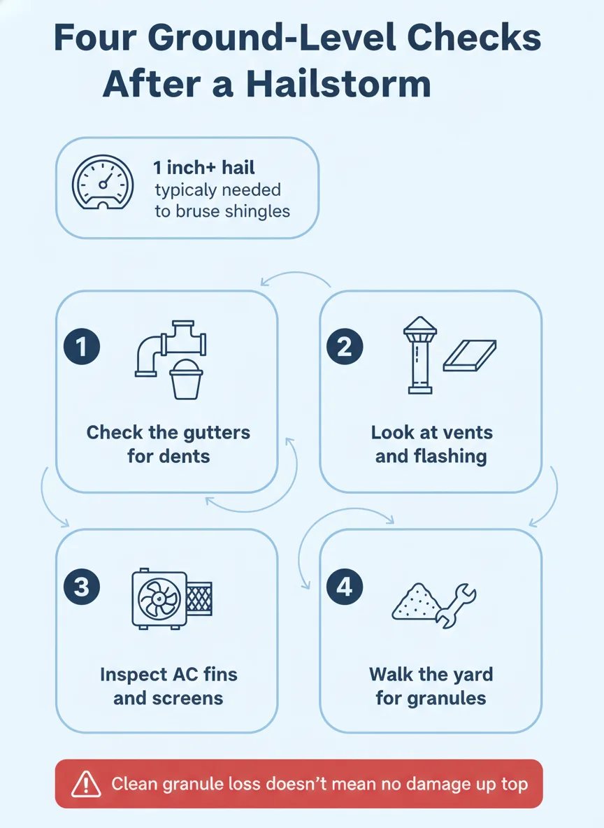 Four Ground-Level Checks After a Hailstorm