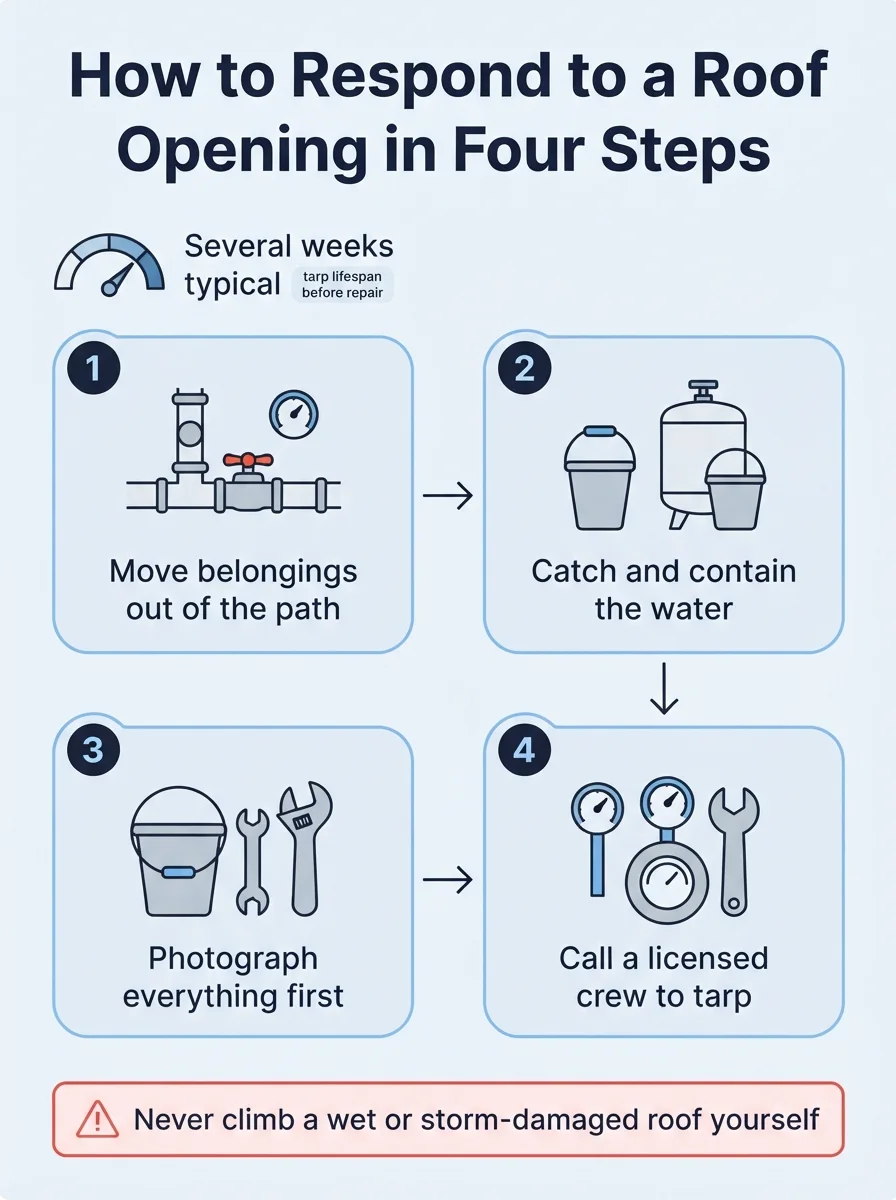 How to Respond to a Roof Opening in Four Steps