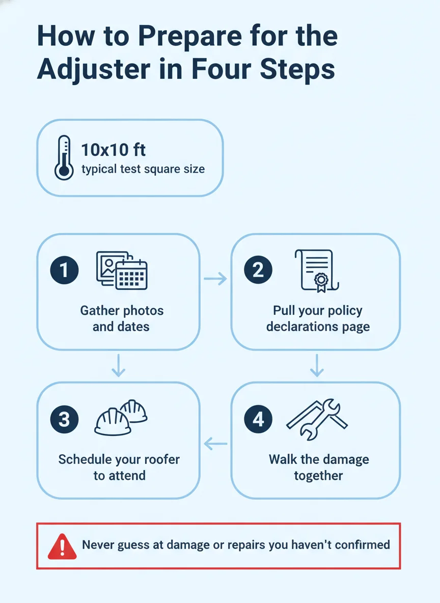 How to Prepare for the Adjuster in Four Steps