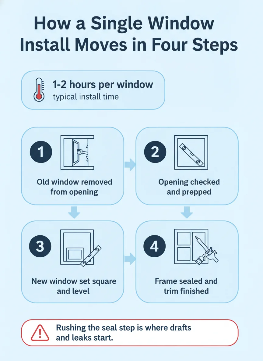 How a Single Window Install Moves in Four Steps