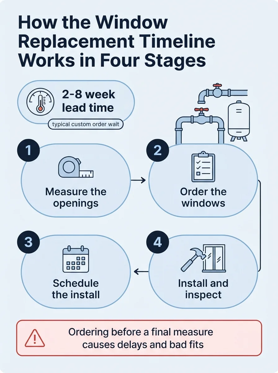 How the Window Replacement Timeline Works in Four Stages