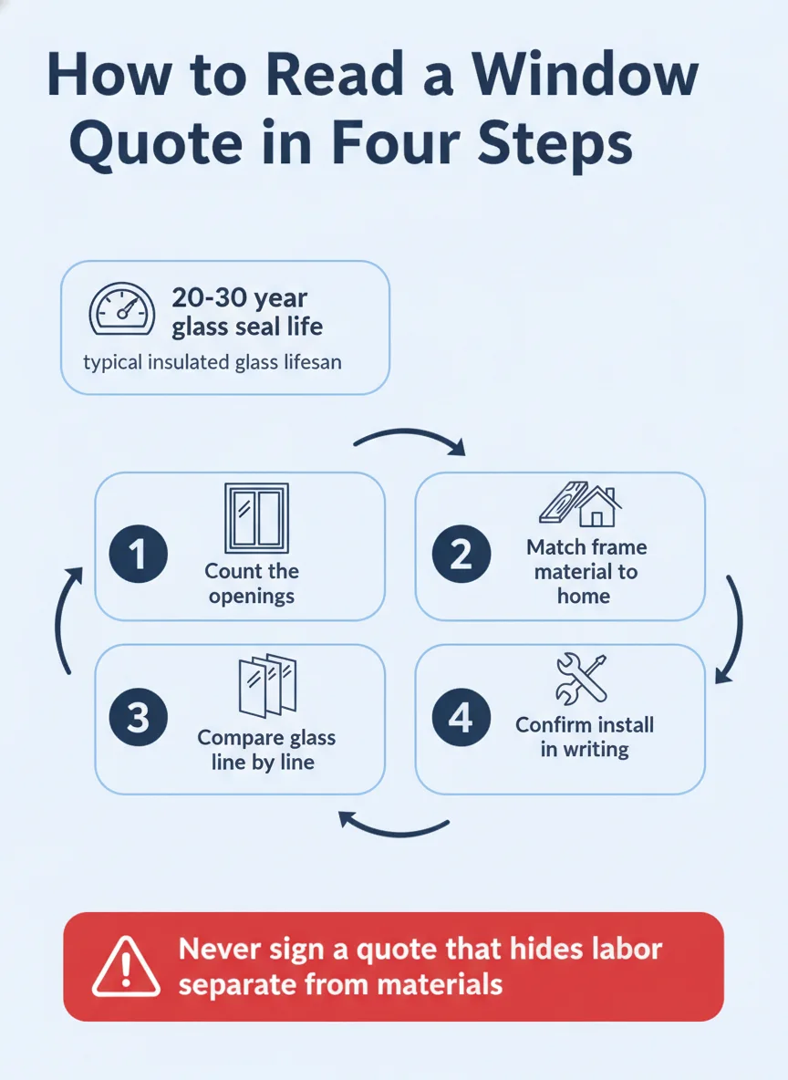 How to Read a Window Quote in Four Steps