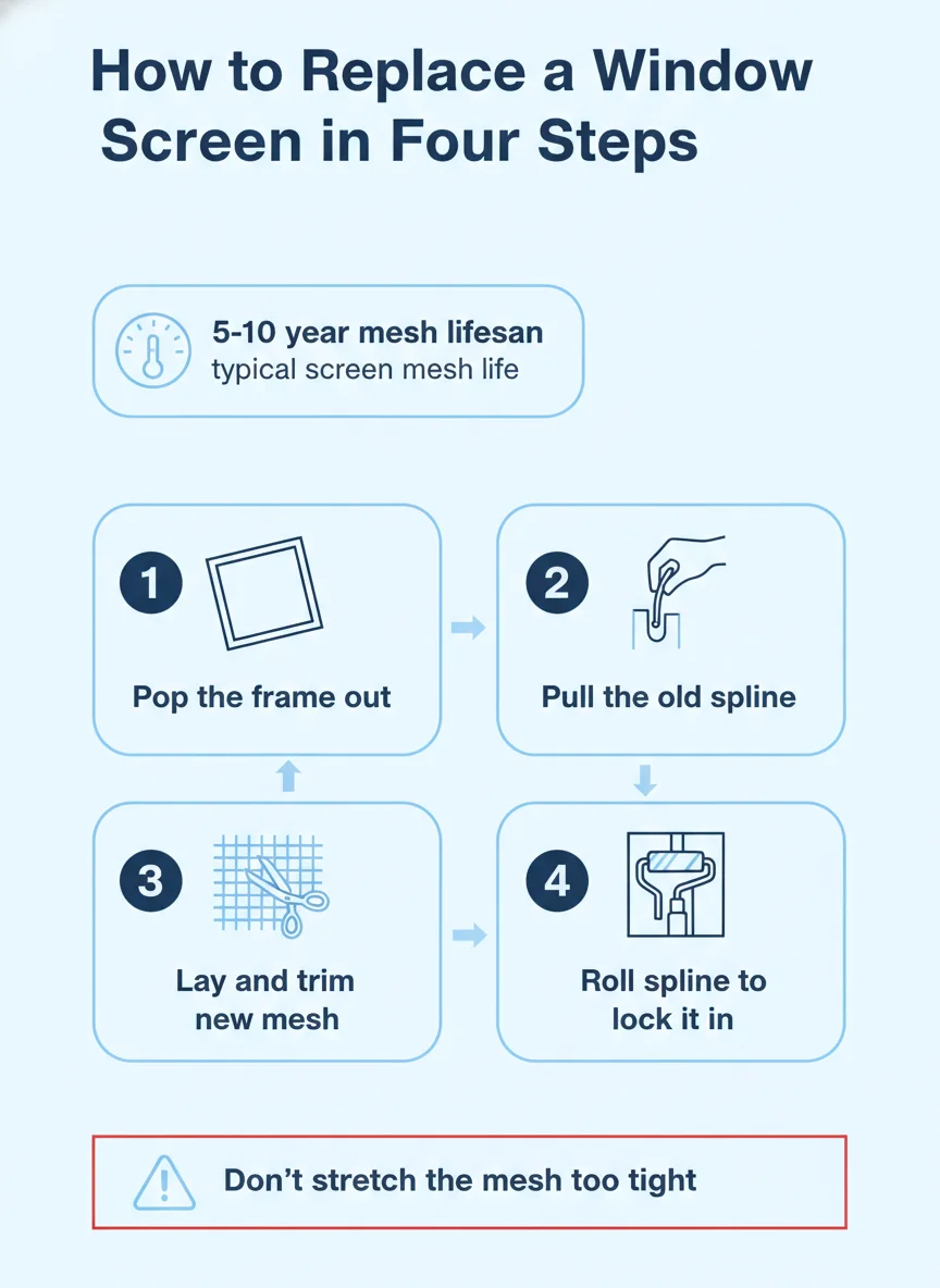 How to Replace a Window Screen in Four Steps