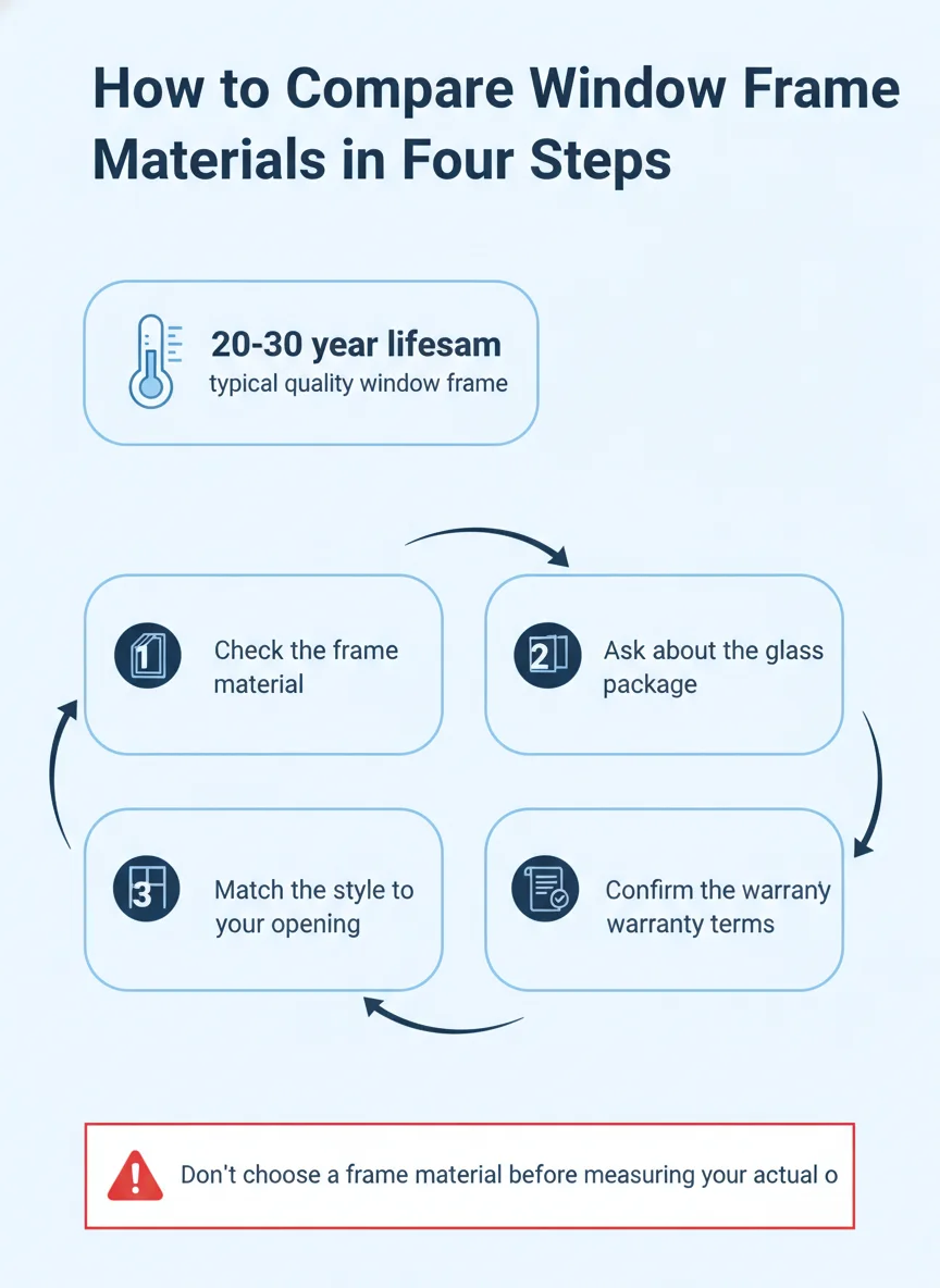 How to Compare Window Frame Materials in Four Steps