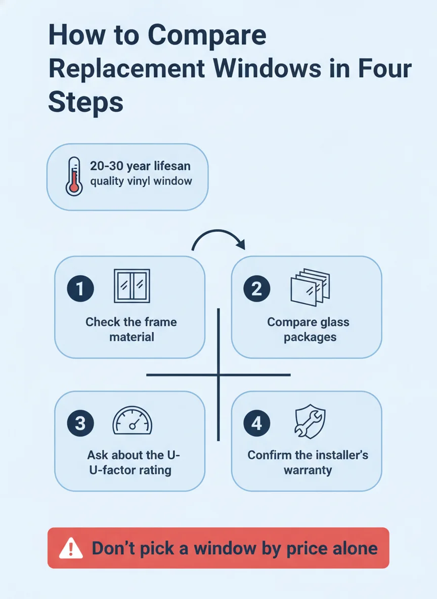 How to Compare Replacement Windows in Four Steps