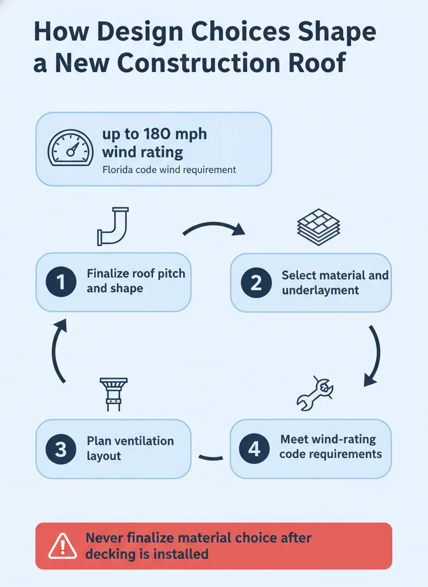How Design Choices Shape a New Construction Roof