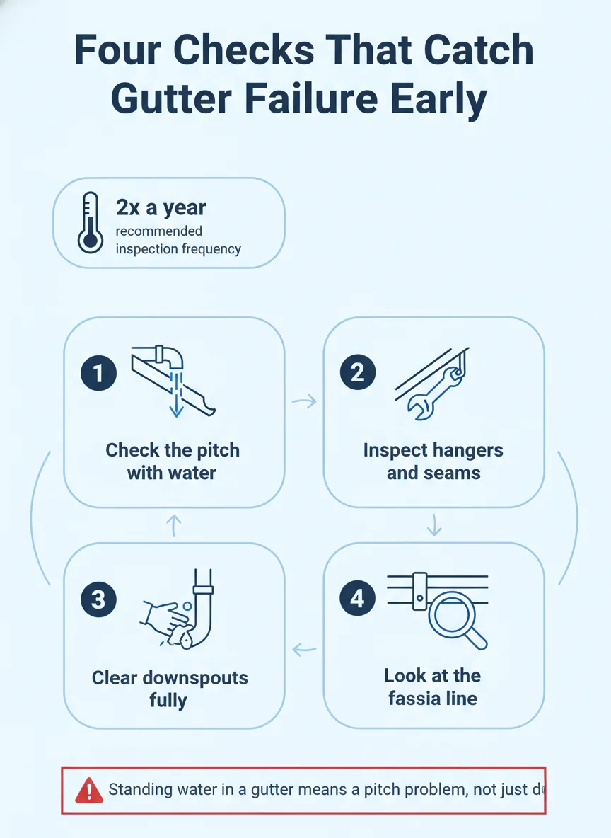 Four Checks That Catch Gutter Failure Early