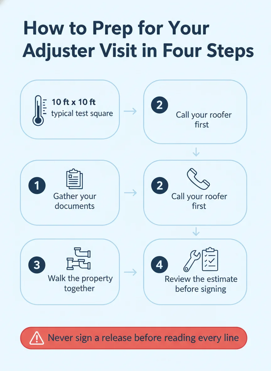 How to Prep for Your Adjuster Visit in Four Steps