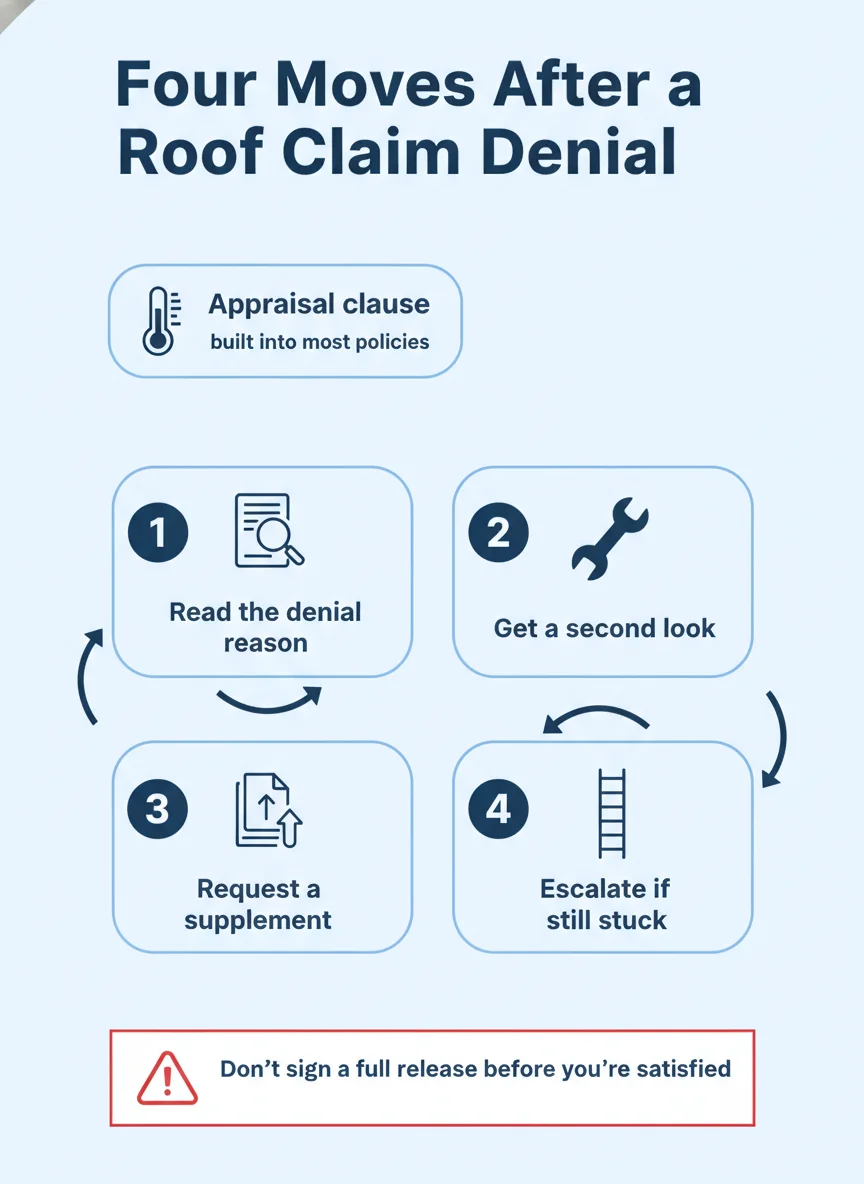 Four Moves After a Roof Claim Denial