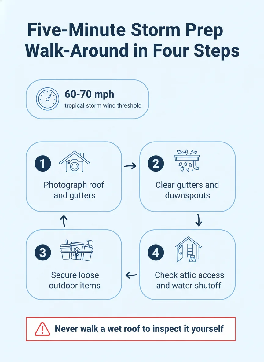 Five-Minute Storm Prep Walk-Around in Four Steps