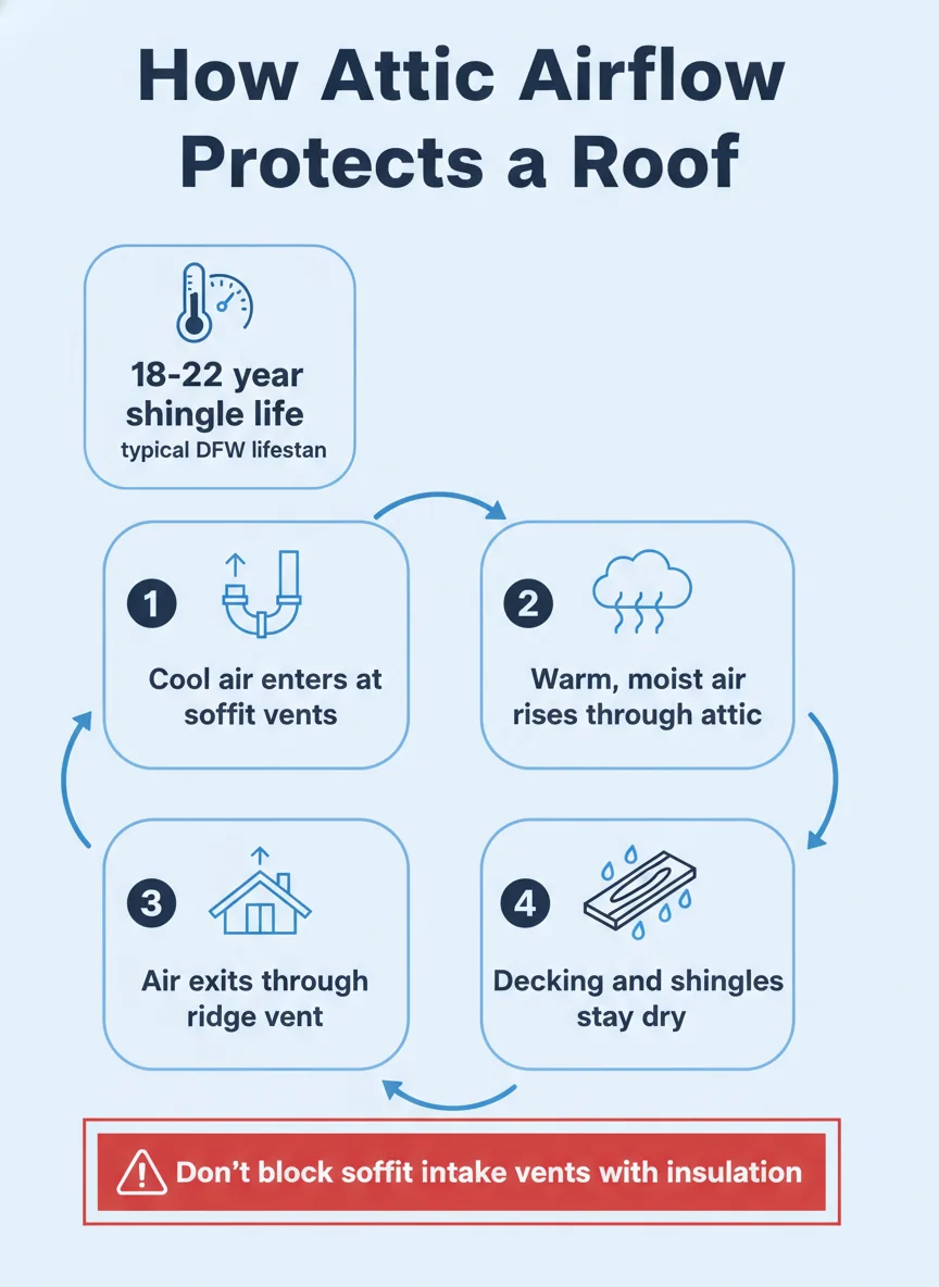 How Attic Airflow Protects a Roof