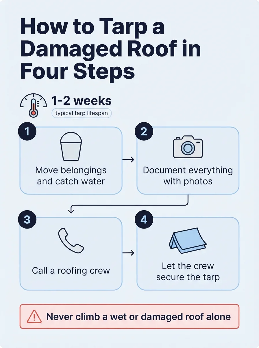 How to Tarp a Damaged Roof in Four Steps