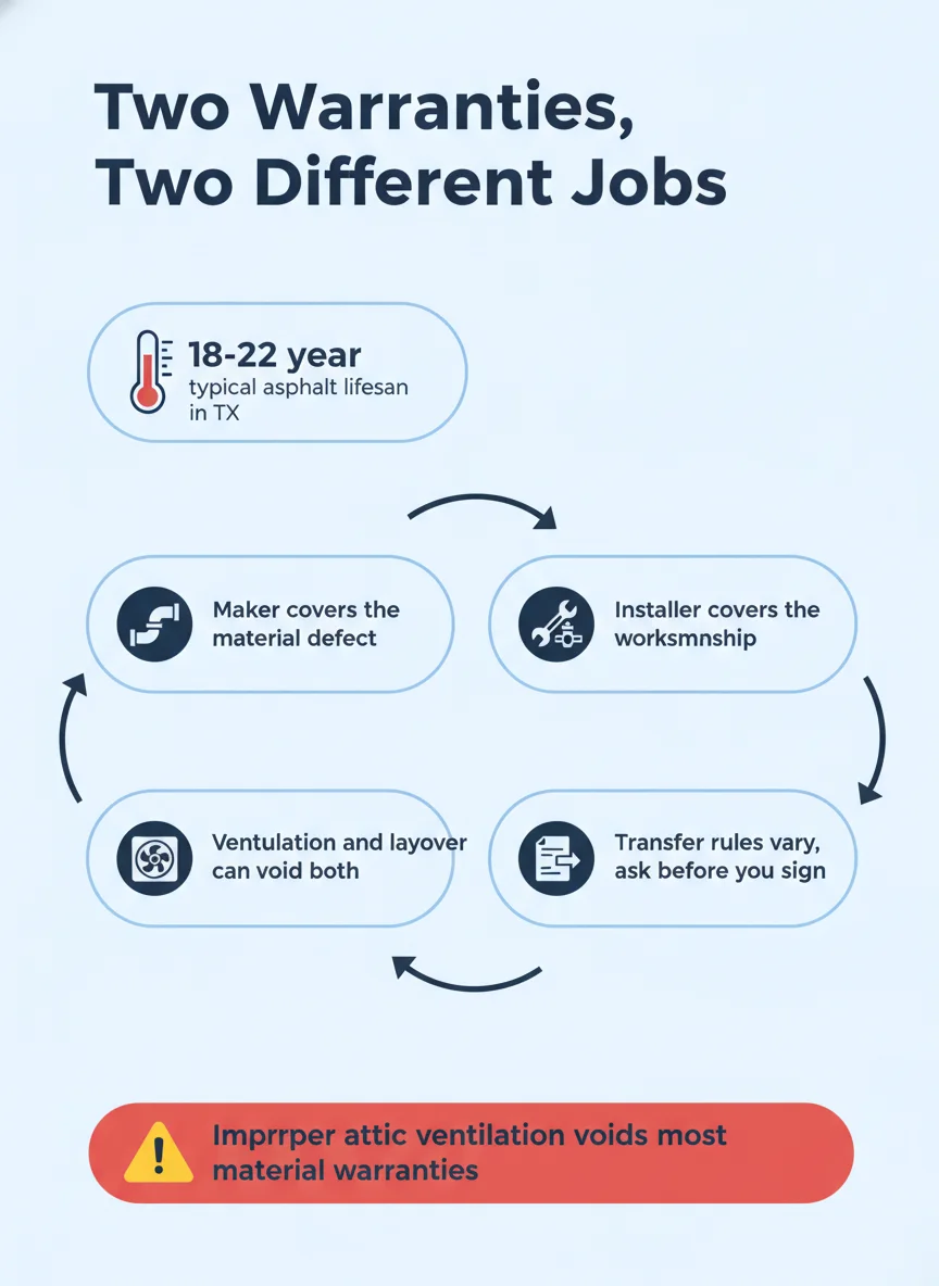 Two Warranties, Two Different Jobs