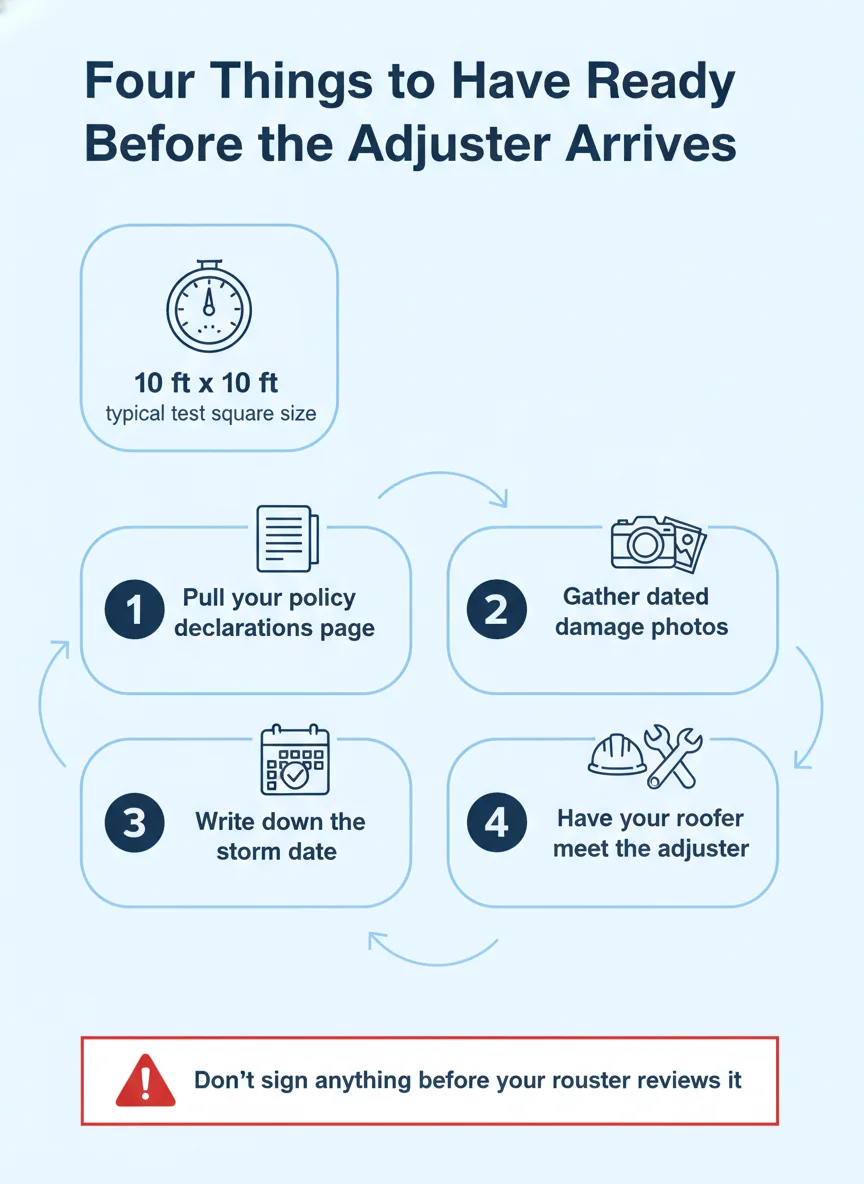 Four Things to Have Ready Before the Adjuster Arrives