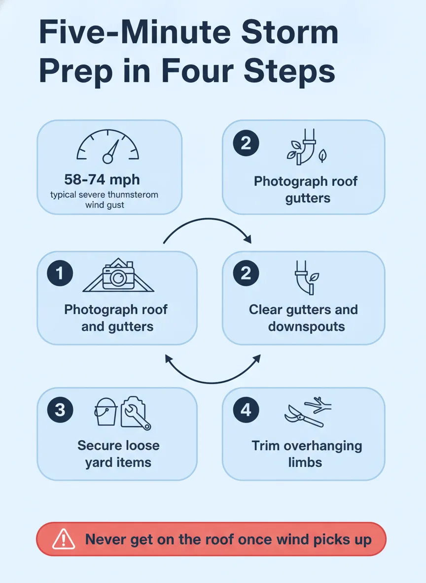 Five-Minute Storm Prep in Four Steps