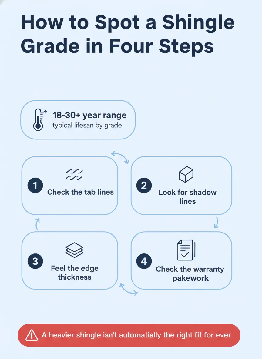 How to Spot a Shingle Grade in Four Steps