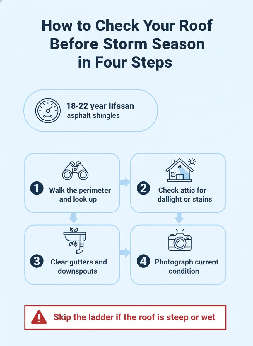 How to Check Your Roof Before Storm Season in Four Steps