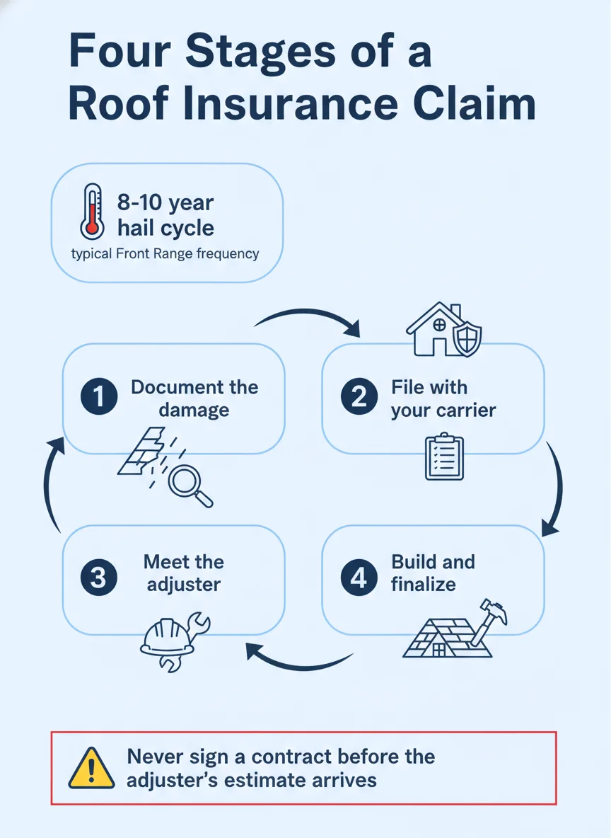 Four Stages of a Roof Insurance Claim