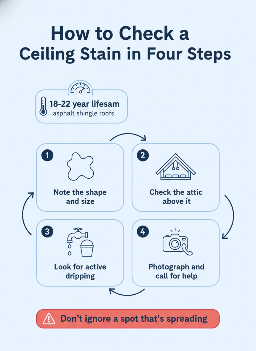 How to Check a Ceiling Stain in Four Steps