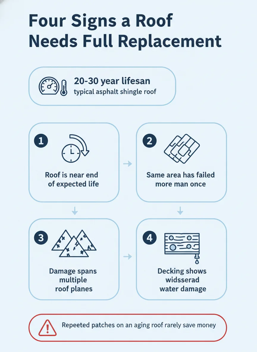 Four Signs a Roof Needs Full Replacement