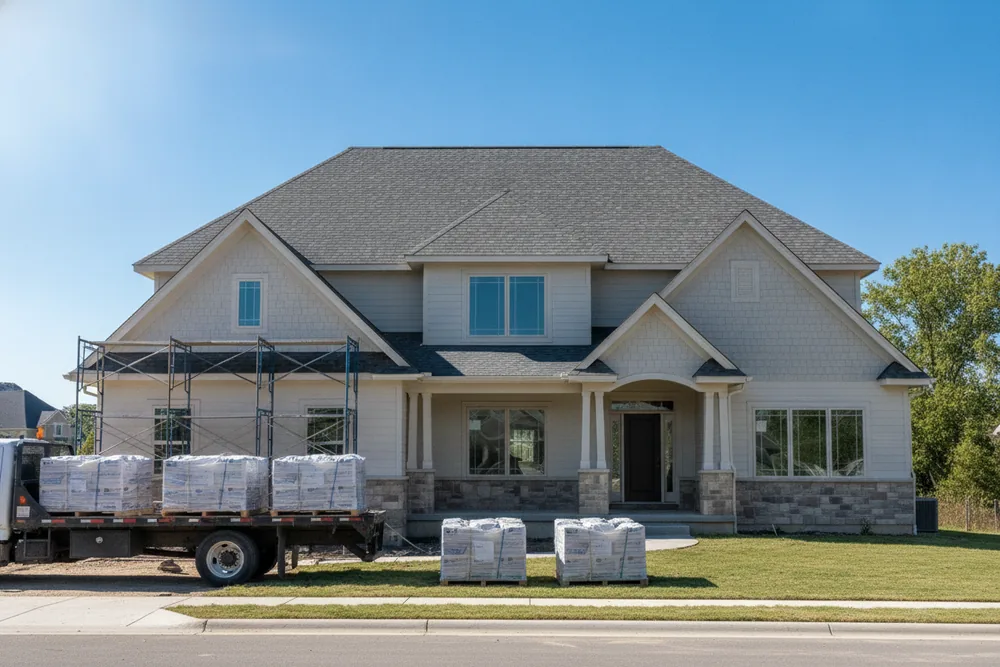 New roof installation