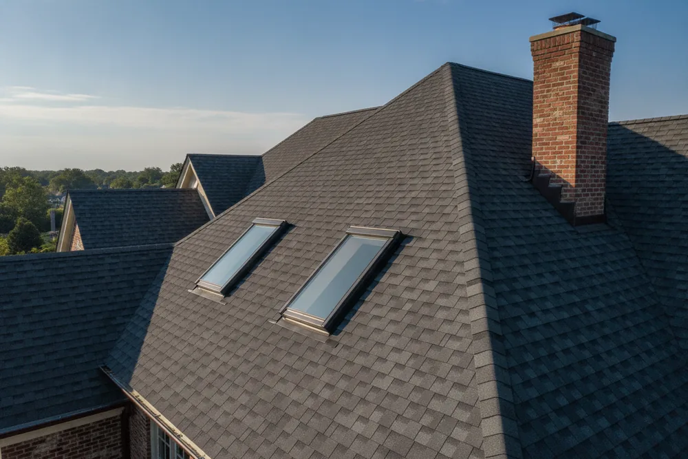 Skylight install on a shingle roof